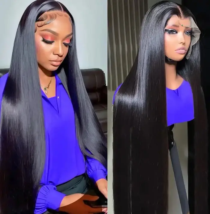 Perruque Lace Front Wig synthétique lisse et douce