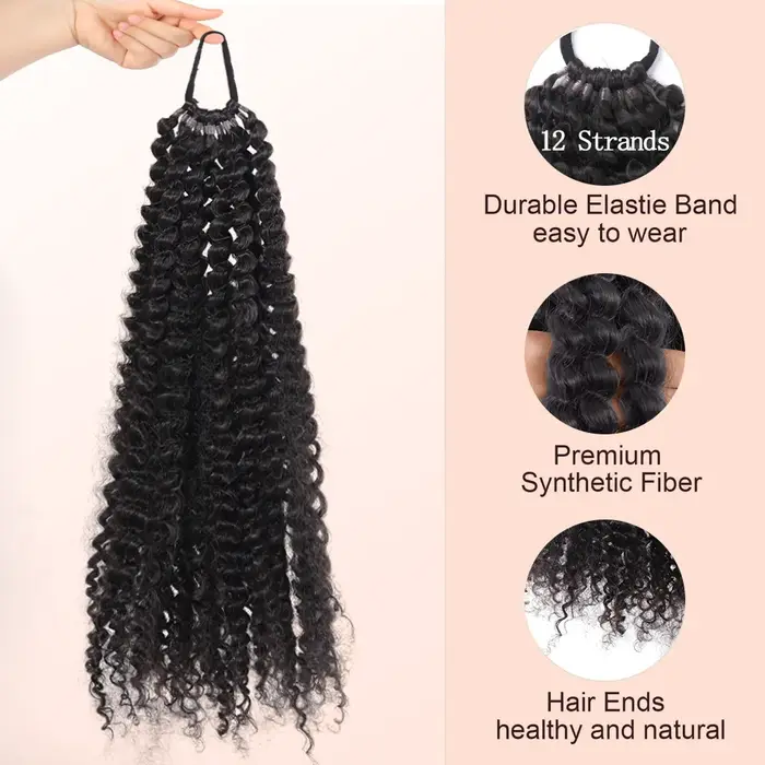 Extension de queue de cheval synthétique pour femmes noires