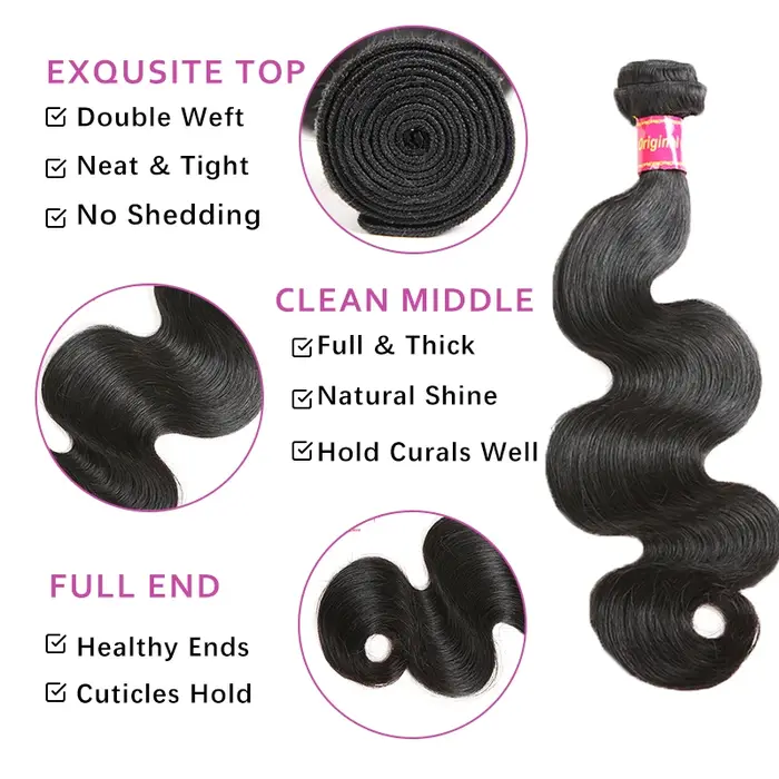 Mèches brésiliennes vierges brutes-Ali Queen Hair, 4x4, lace closure transparente HD, partie libre,