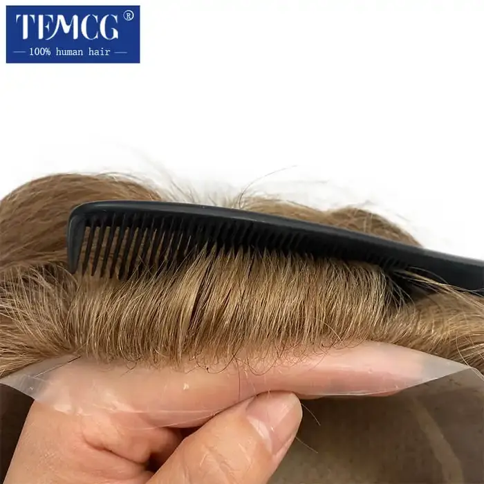 Perruque de Cheveux Humains Longs et Lisses en PU pour Femme, 100% Naturels, Remy