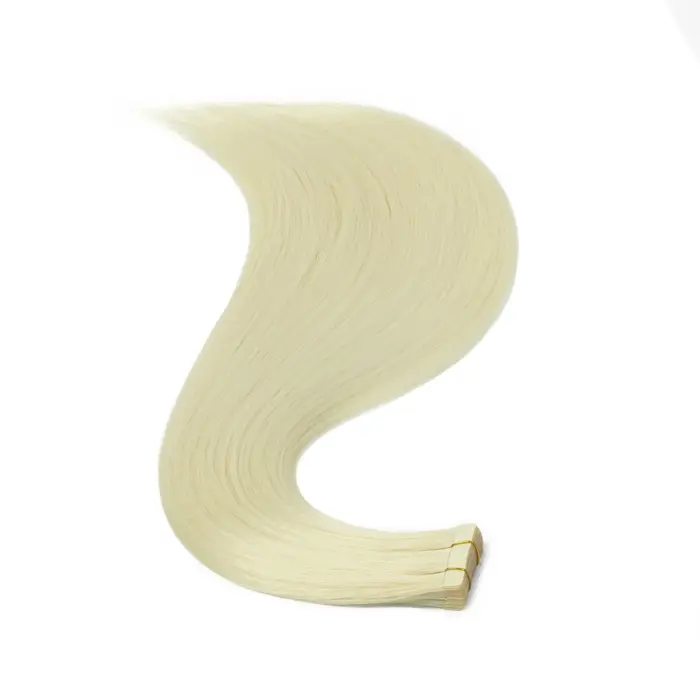 Extensions de cheveux synthétiques à bandes adhésives de qualité salon, trame droite, 50g/20 pièces, extensions adhésives pour femmes pour une installation facile