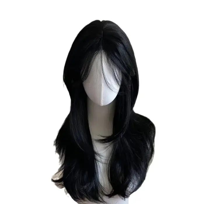 Perruque noire femme bandeau corps ondulé Rose filet à cheveux modèles en frange française haute qualité Simulation