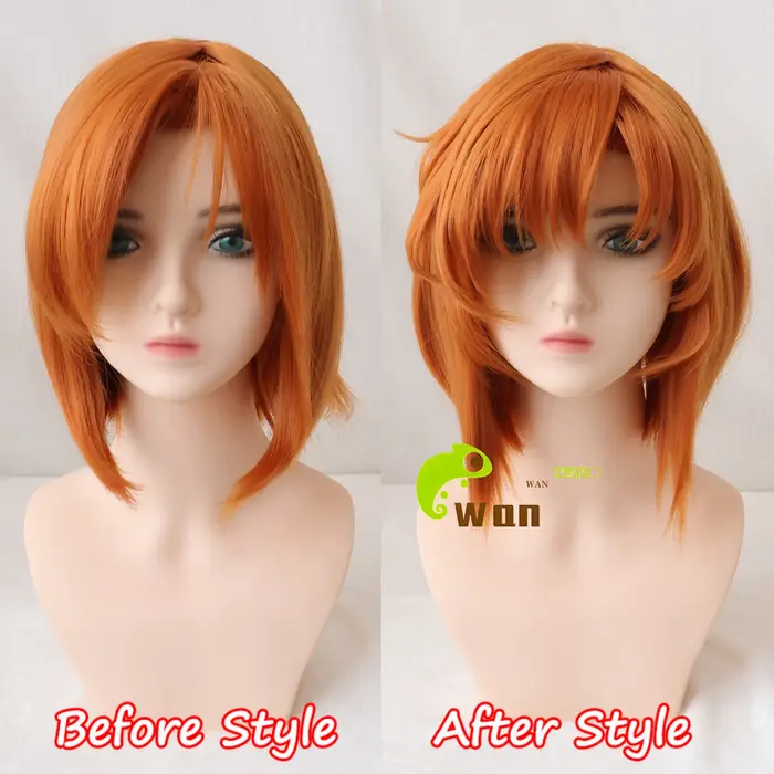 Anime Ryugu Rena Ryuugu Cosplay perruque 35 cm Orange femmes perruque résistant à la chaleur cheveux
