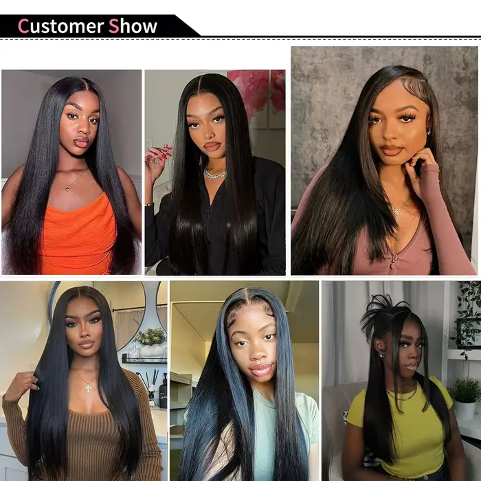 Lots de Cheveux Humains Bruts Vierges Non Traités Lisses – 3/6 Pièces – Extensions de Cheveux Humain