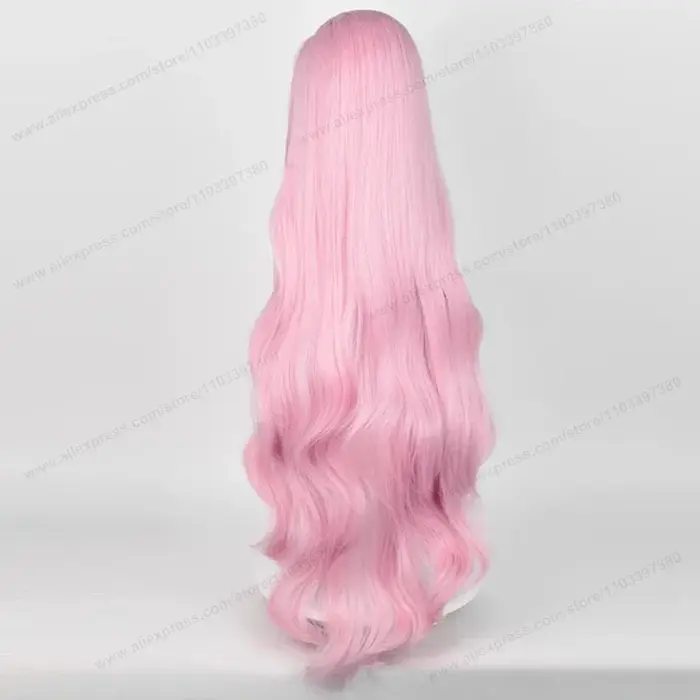 Fluttershy Cosplay perruque cheveux synthétiques unisexe 100 cm longue vague bouclée rose femmes