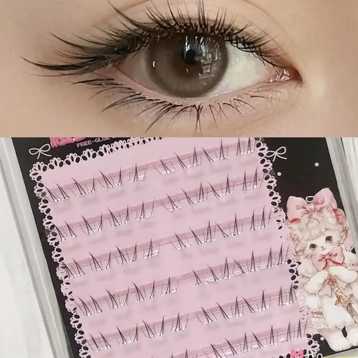 Clusters de cils inférieurs individuels 4-6mm