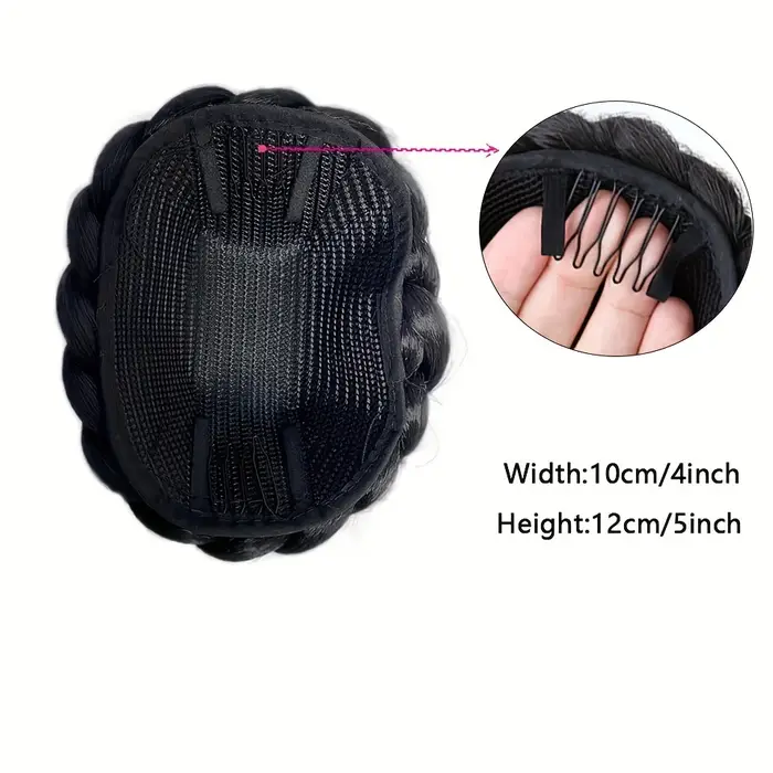 Chignon synthétique tressé