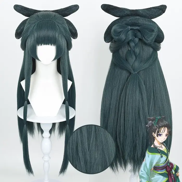 Anime l'apothicaire journaux Maomao Cosplay perruque Mao Mao cheveux Rose Net perruques