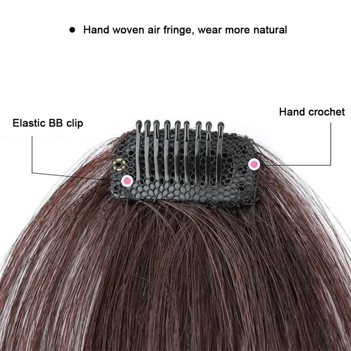 1Pc nouveau synthétique naturel front Ins cheveux fausses franges Air frange perruque femme pièce réel bande dessinée