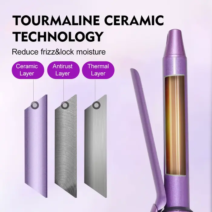Fer à boucler électrique Hatteker pour femmes, boucleur portable à ions négatifs, sans dommage pour