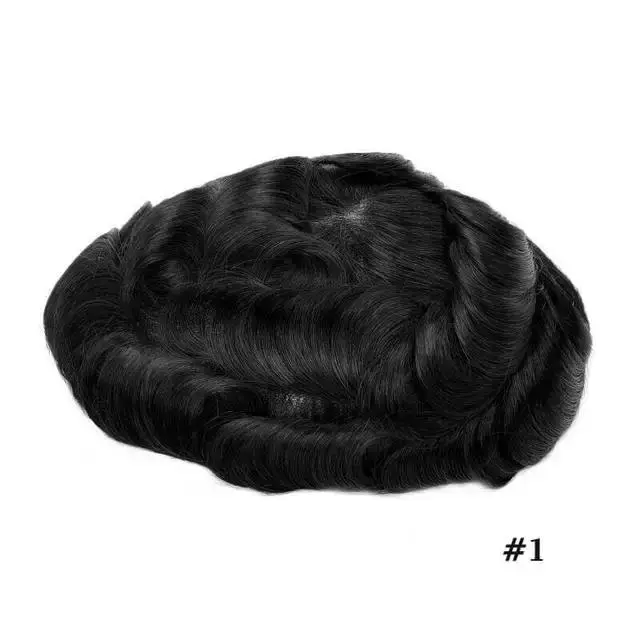 Australie toupet suisse dentelle PU perruques pour hommes indien Remy cheveux humains perruques Invi