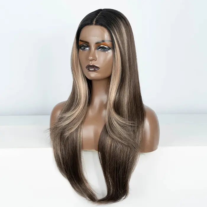 Perruque Lace Front Wig synthétique sans colle