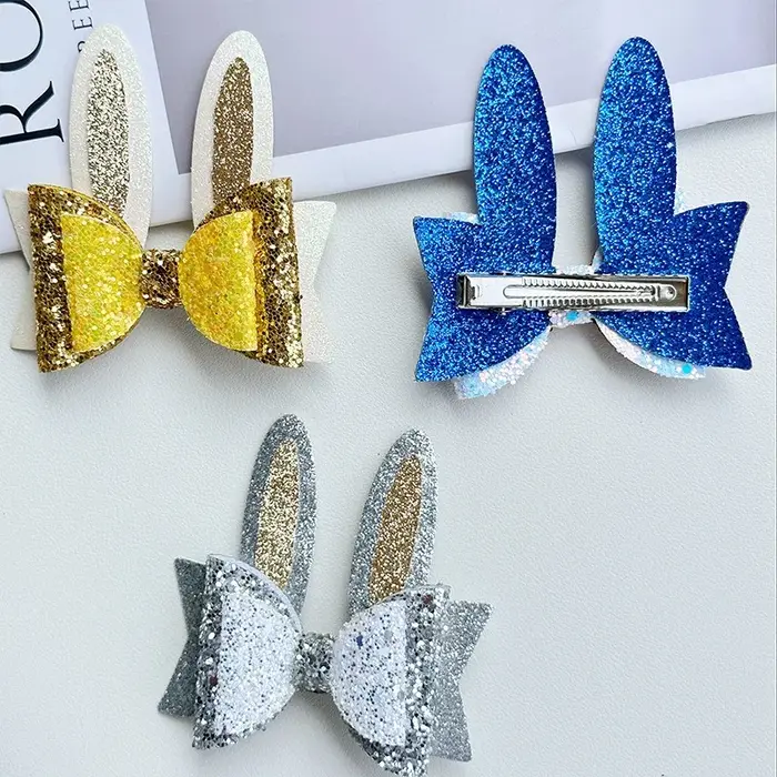 Nœuds de cheveux à paillettes du père noël