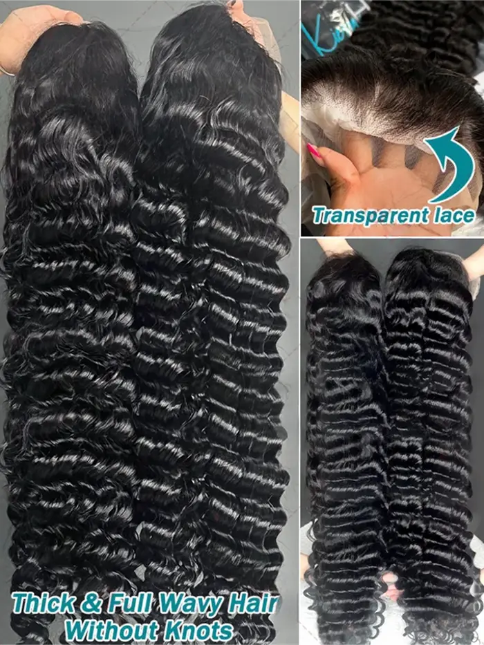 Mossily vague lâche 13x6 HD dentelle avant perruques de cheveux humains brésilien 30 36 pouces boucl