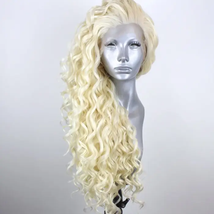 AIMEYA – perruque synthétique bouclée et crépue blonde