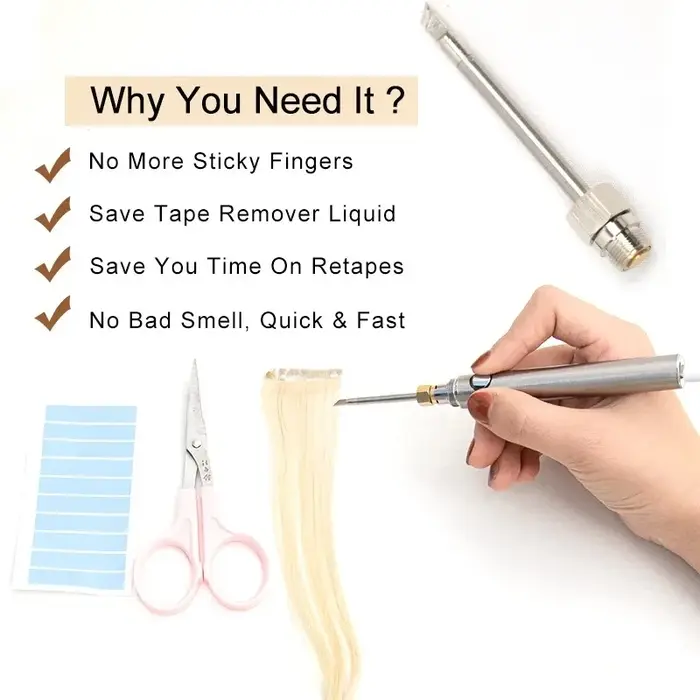 Dissolvant de colle à cheveux avec pince à pression Pro Tape Extensions