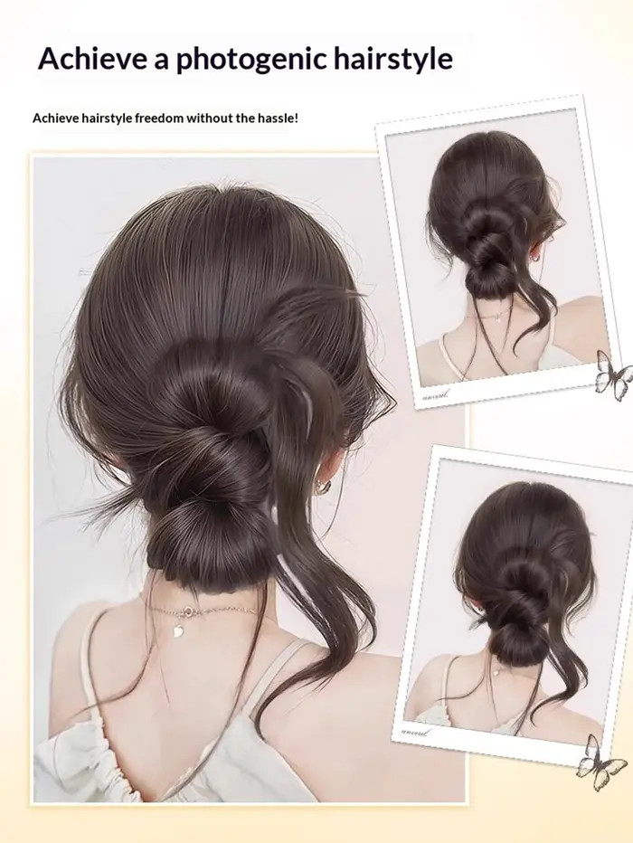 Extensions de cheveux synthétiques à clipser sur le côté