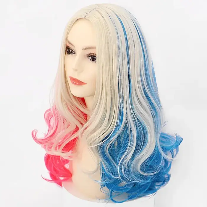 Perruque avec boucles longues pour femmes