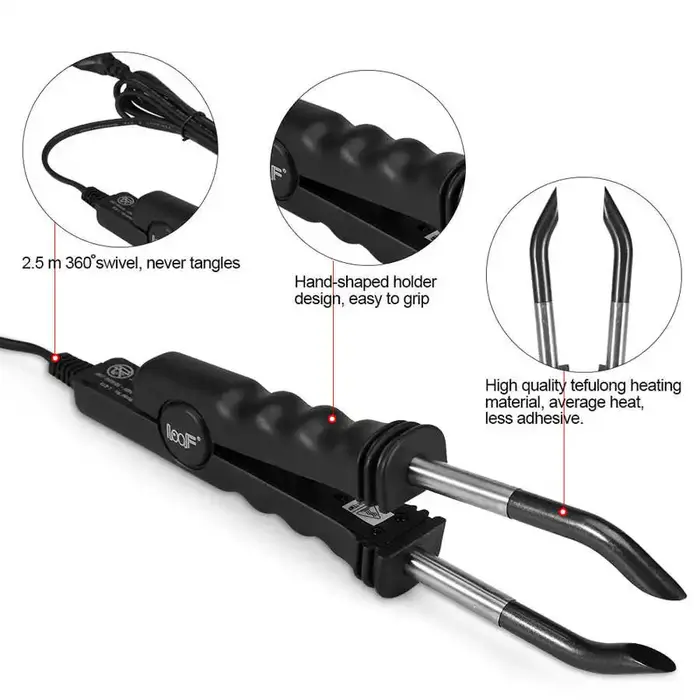Outils de liaison de kératine de fer d'extension de cheveux connecteur de chaleur de Fusion Machine température