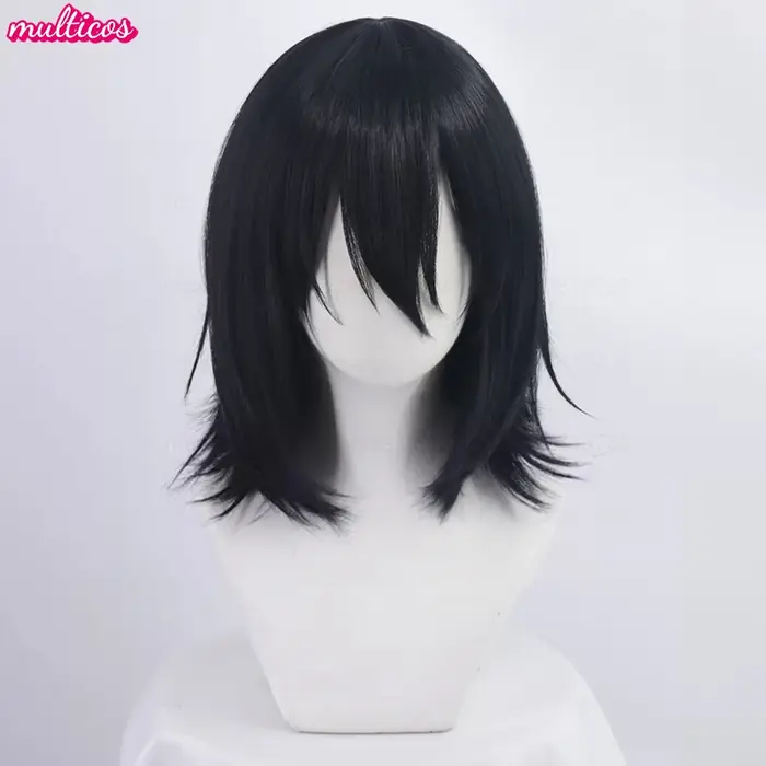 Haute qualité Anime Fyodor Dostoïevski Cosplay perruque noir simulé cuir chevelu Fyodor Dostoïevski 