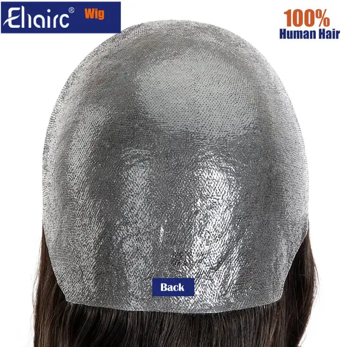 Perruque de cheveux humains délicats noués à la main