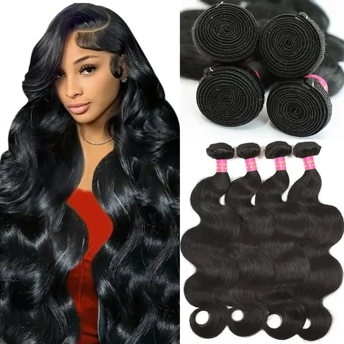 Extensions de cheveux humains naturels ondulés pour femmes, lots de 1/3/4 pièces, extensions de chev