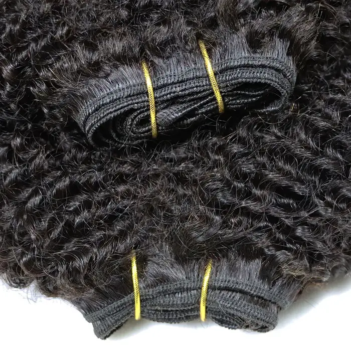 IXTUYLLY Tissage de cheveux humains 4C Afro Kinky Curly