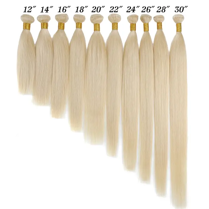 Tissage de Cheveux Humains Lisses Blonds