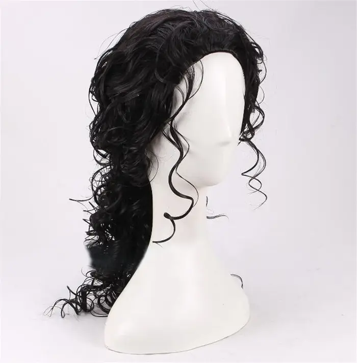 Perruque de Cosplay noire de Michael Jackson
