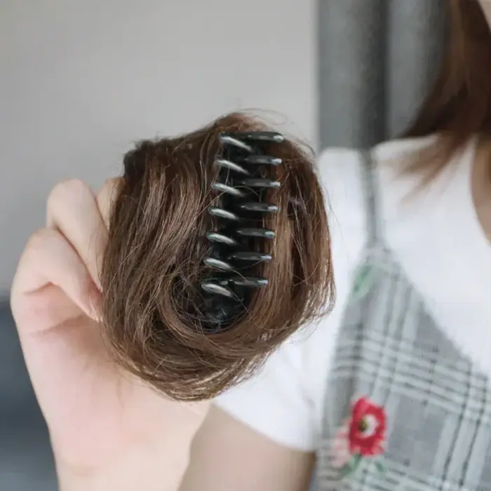 Pince à cheveux synthétique pour chignon pour femmes et filles