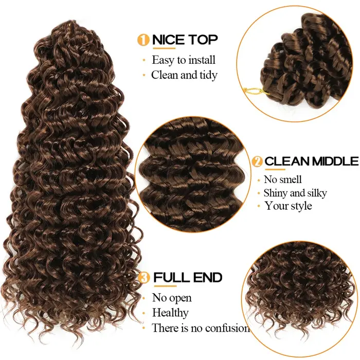 GOGO Curl Extensions de cheveux synthétiques au Crochet pour femme 14 18 22 pouces Faux Locs Afro