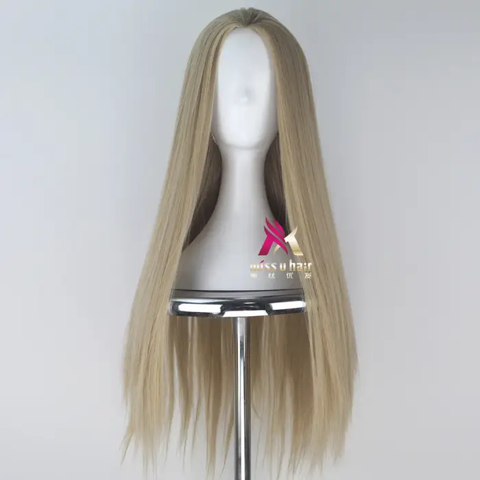 Halloween hommes Thranduil cosplay perruque roi d'elfe cheveux blonds longs et raides elfe roi Lee Pace