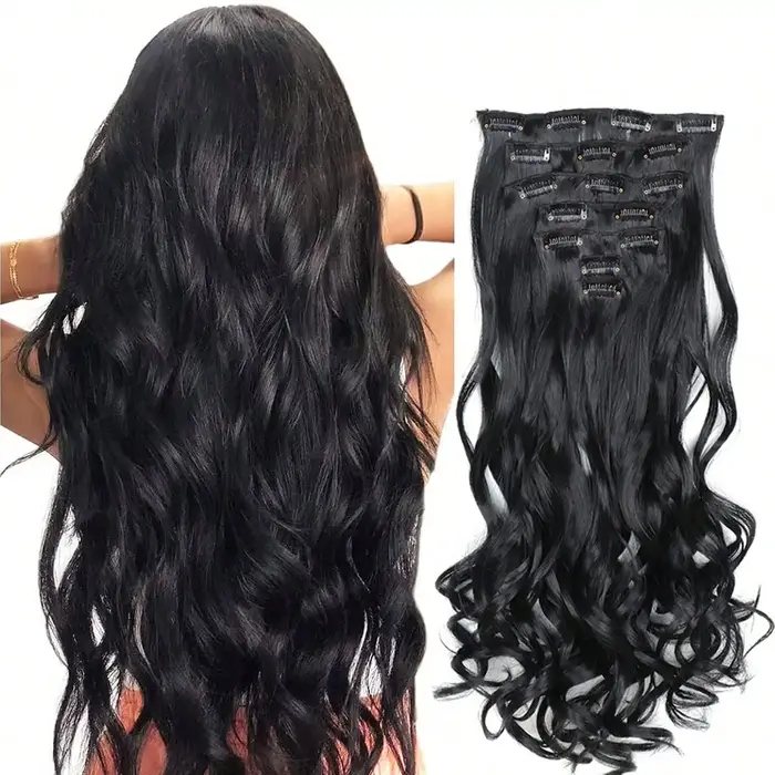 Extensions capillaires synthétiques à clips