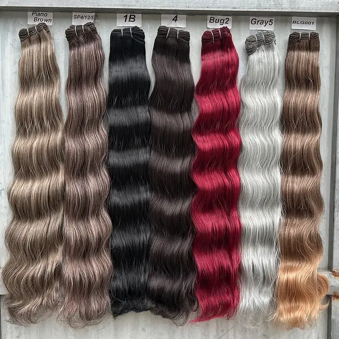 Magicae 30 pouces 200g/pièce Extension de cheveux synthétiques haute température ondulés gris