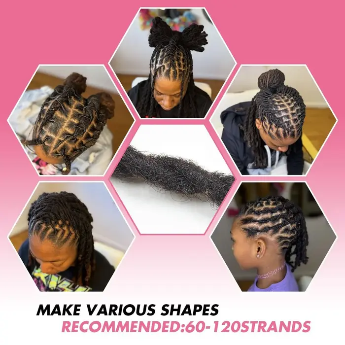 100% Extensions de cheveux humains Inter Loc 0.6 cm de largeur 4-8 pouces 50 brins