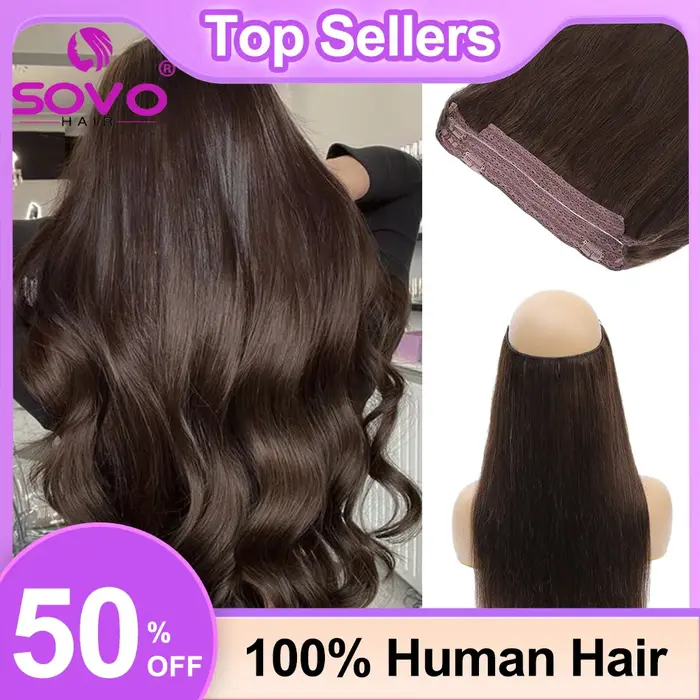 Halo Hair Extensions de cheveux 100% humains