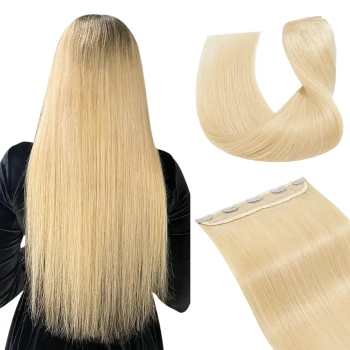 Extensions de cheveux naturels à clipser