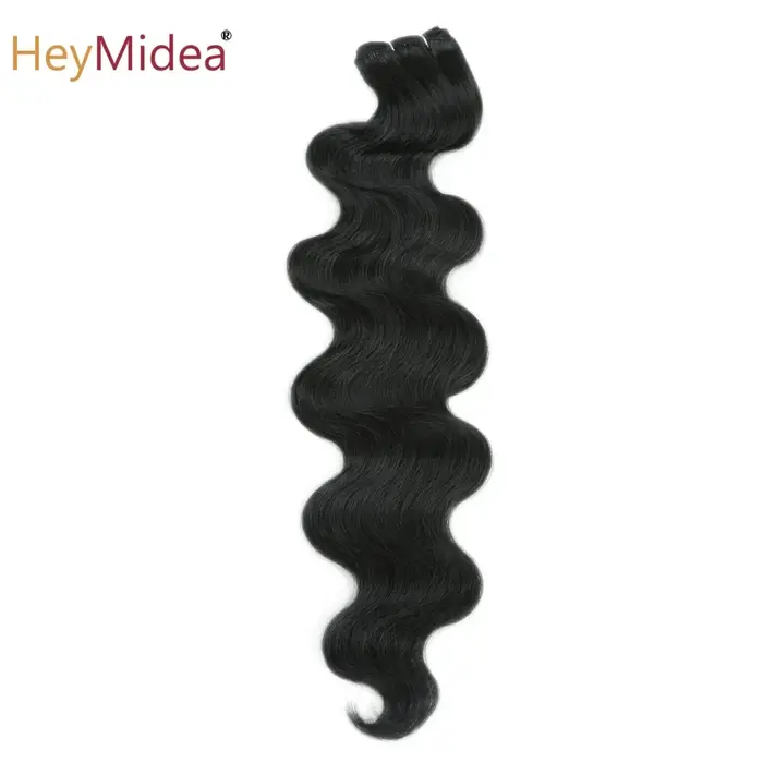 Extensions de cheveux synthétiques naturels Body Wave, tissage en mèches, Ombré Blond Piano, épaisse