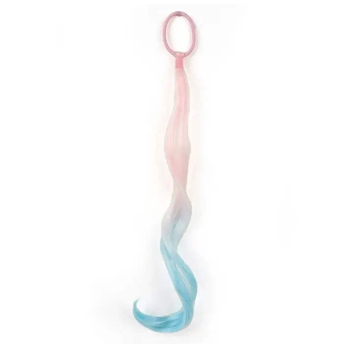 Extensions de cheveux colorées synthétiques de 14 pouces