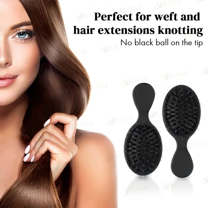 ARLANY mat poils de sanglier Extension de cheveux brosse Kit Nylon dents