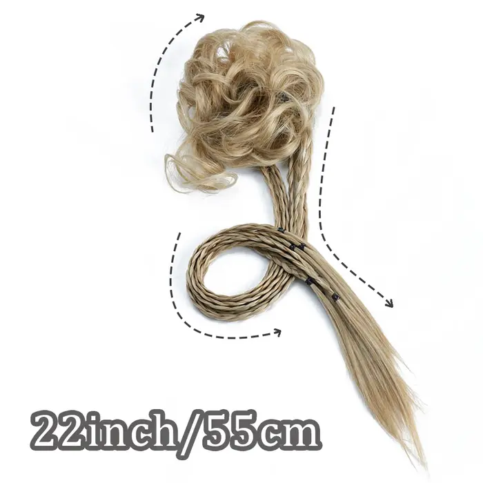 Chignon désordonné synthétique de 22 pouces