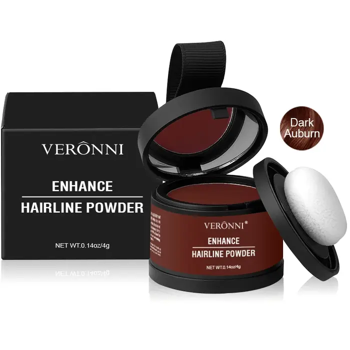 Poudre de ligne de cheveux imperméable instantanée naturelle