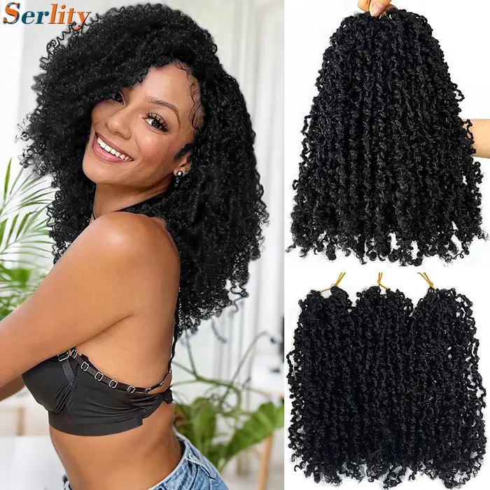 Extensions de cheveux de crochet Yanky Twist de 12 pouces, 1BH30, cheveux de crochet Passion Twist p