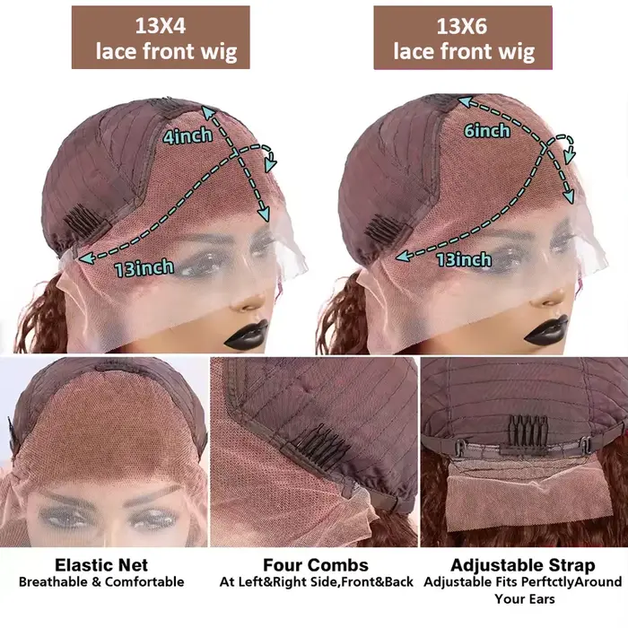 Vague de corps brun chocolat 13x6 HD dentelle avant perruques de cheveux humains 200 densité HD dent