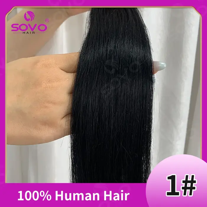 Extensions de Cheveux Brésiliens 100% Naturels, Accessoire de Salon, avec Micro Anneau, 100 Mèches