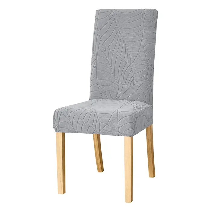 Housses de chaise élastiques en Jacquard, pour salle à manger, universelles, extensibles, couleur un