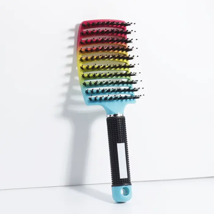 Brosse démêlante en poils naturels et nylon pour femmes
