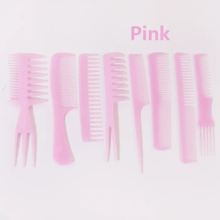 Peigne à cheveux antistatique, 8 pièces, peigne queue de cheval, peigne de maquillage, accessoires d