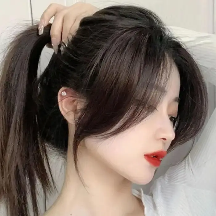 Frange à clipser naturelle pour femme