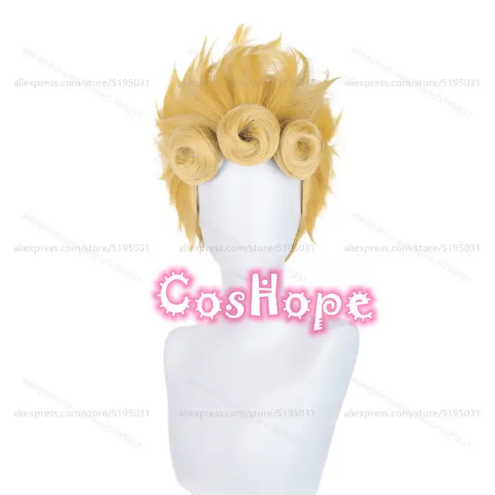 Giorno Giovanna Cosplay perruque 58 cm courte GIOGIO